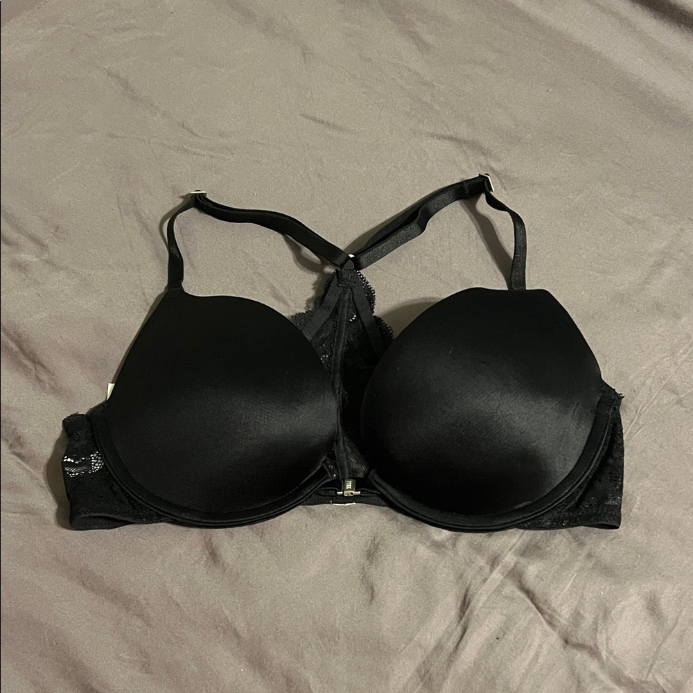 PINK Victoria’s Secret Black Lace Push-up Bra
